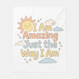 Hjälpsamma Barn affirmation Fantastisk Precis Som  Fleecefilt