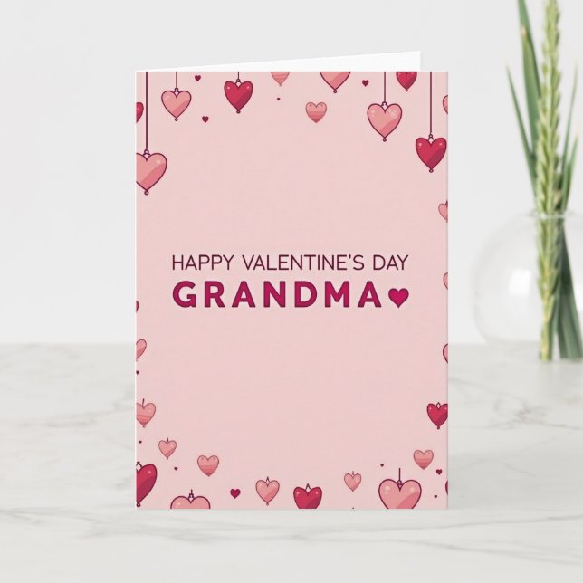 Hjälpsamt Valentinskort till Mormor Kort (Framsida)