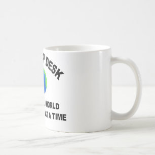 Hjälpskrivbordet - besparing världen kaffemugg