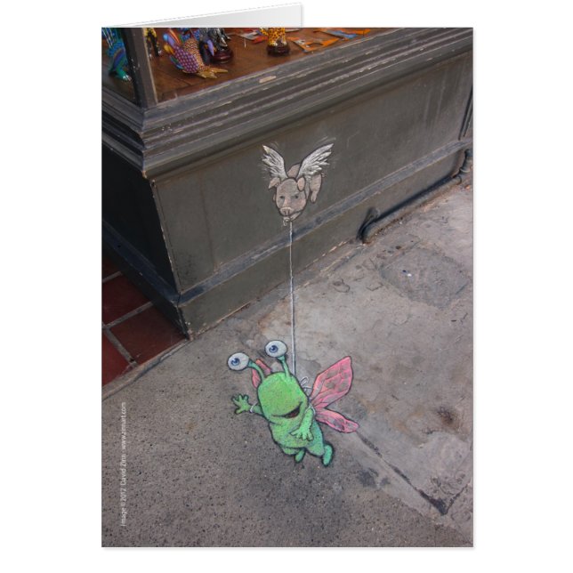 hjälpt flyg hälsningskort (Framsidan)