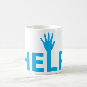 Hjälptypografi av kaffe Mugg