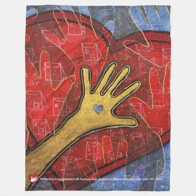 HJÄLPullfilt Fleecefilt (Framsidan)