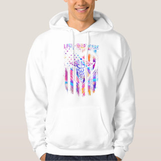 Hjälpvård för sjuksköterska Kärlek Hoodie