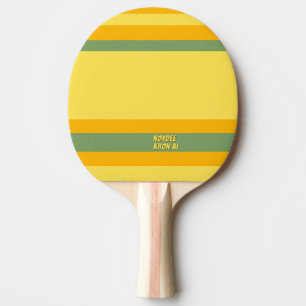 Hjältaränder Horisontella Linjer Orange Gul Grön Pingisracket