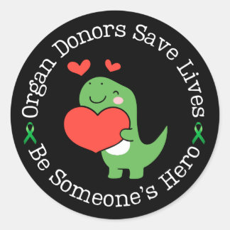 Hjälte Donator Organ Donator Medvetenhet Runt Klistermärke