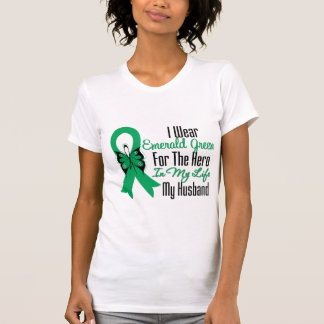 Hjälte för levercancerband min make t-shirt
