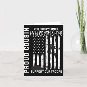 Hjälte Kusin Röda Fredagen Militärstöd Trupper USA Kort