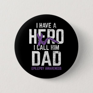Hjälte Pappa Epilepsi Epilepsi Medvetenhet Epileps Knapp