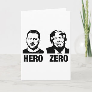 Hjälte Zelensky Noll Trump Stå Med Ukraina Stöd Kort
