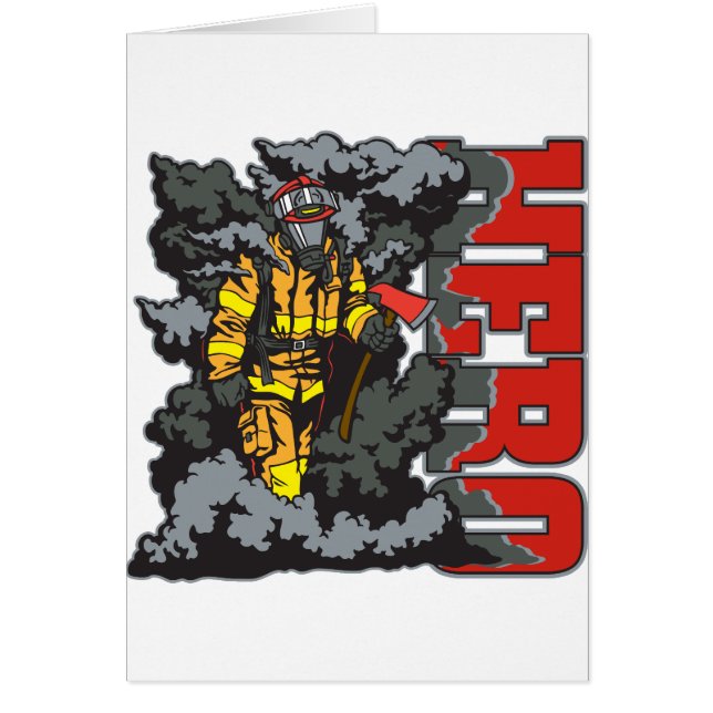 HJÄLTEbrandman Hälsningskort (Framsidan)