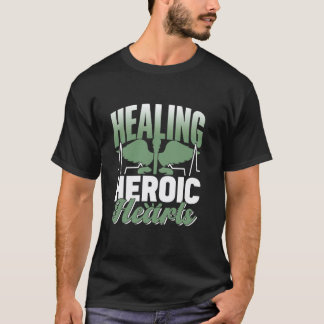 Hjältemodiga Hjärtan Sjuksköterska Militärvård Mil T Shirt