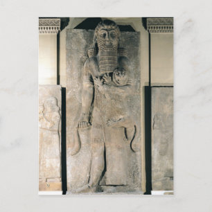 Hjälten Gilgamesh som håller en lejon Vykort