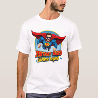 hjälten i toppen pappa vid far-dagen t shirt