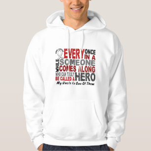 HJÄLTEN KOMMER ALONG 1 Uncle LUNGCANCER Sweatshirt Med Luva