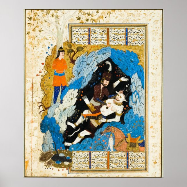 Hjälten Rustam dödor Vita Demon Poster (Framsidan)