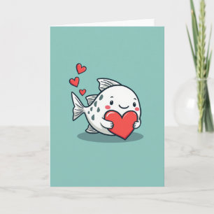 Hjältes fisk kärlekskort kort
