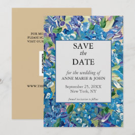 Hjältes Hydrangea QR-kod Bröllop Spara Datum Datumet