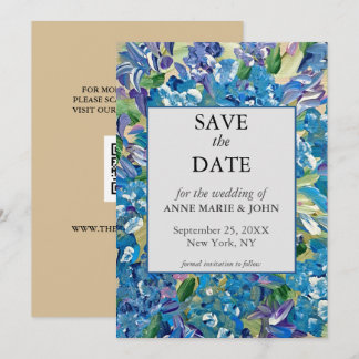 Hjältes Hydrangea QR-kod Bröllop Spara Datum Datumet