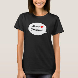 Hjältesäll Merry Christmas i en pratbubbla T Shirt