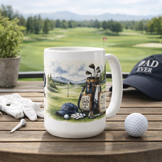 Hjältesk golfhyllning för pappa kaffemugg (Skapare uppladdad)