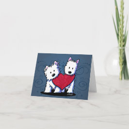 Hjälteskämt Westie-Duo-kort Helgkort