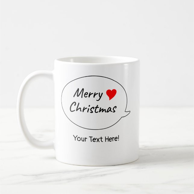Hjälteskt God Jul Hjärtan Kaffemugg (Vänster)
