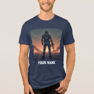 Hjältesoldat Bakre Vy T-Shirt