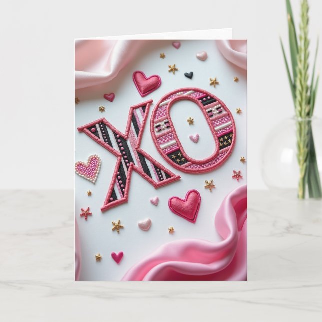 Hjältesömdda Xo-kort med kärlek Kort (Framsida)