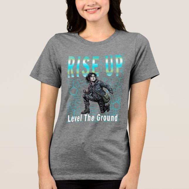 hjältisk stil t shirt (Framsida)