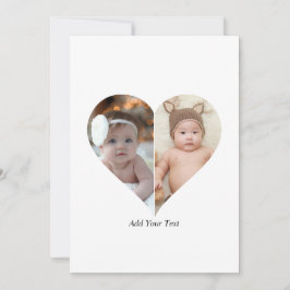 Hjärformad 2 Foto Collage Julkort