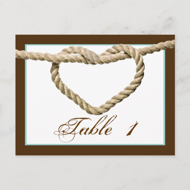 Hjärleknot Västerländsk bröllopsbord nummer Vykort (Framsida)