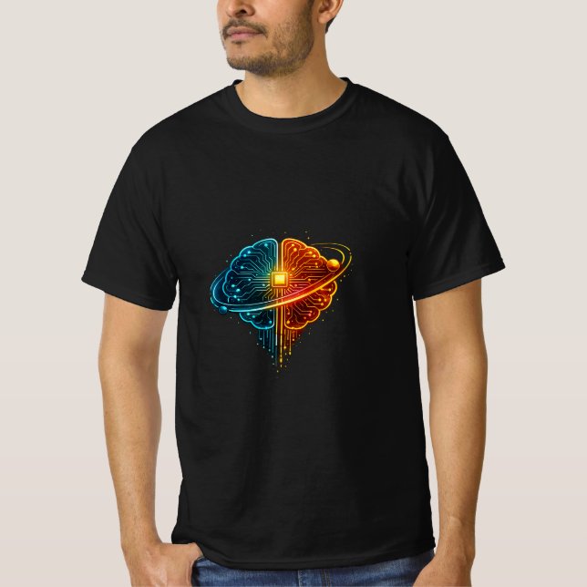 hjärna ai t shirt (Framsida)
