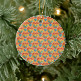 Hjärna autism julgransprydnad keramik