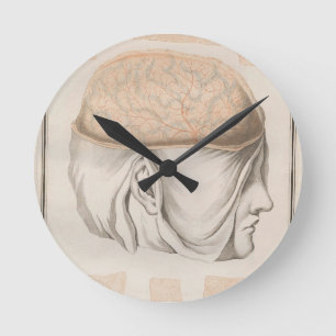 Hjärna en - Neuroanatomy Rund Klocka