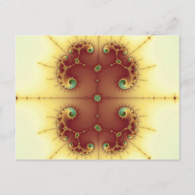 Hjärna - Fractal vykort (Framsida)