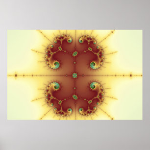 Hjärna - Fractalaffisch Poster