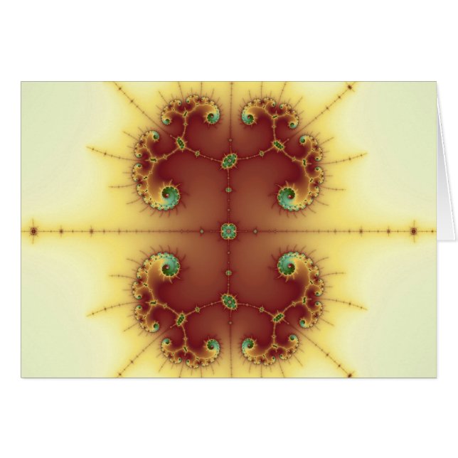 Hjärna - Fractalkort Hälsningskort (Framsidan Horizontal)