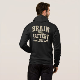 Hjärna Full Batteri Låg Vintage Typografi T Shirt
