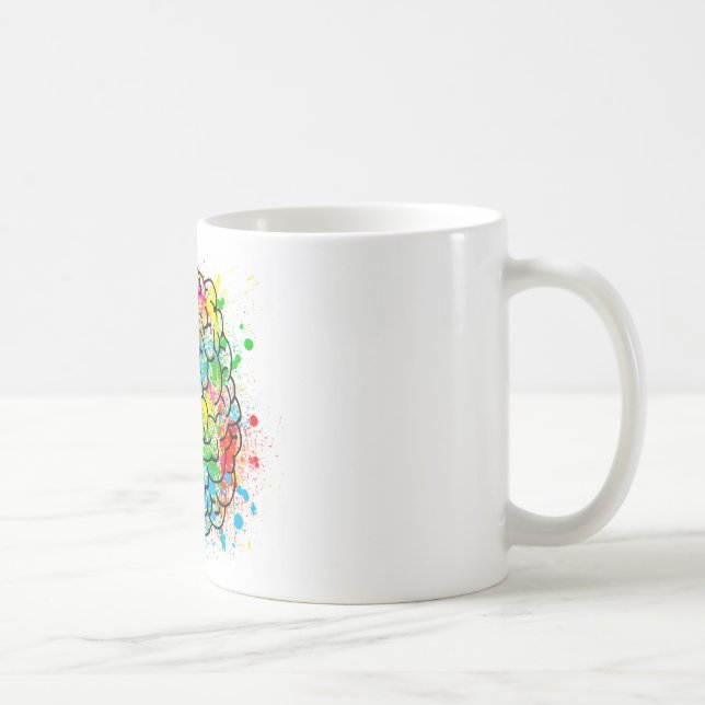 hjärna-mentpsykologiska idéhjärtan kaffemugg (Höger)