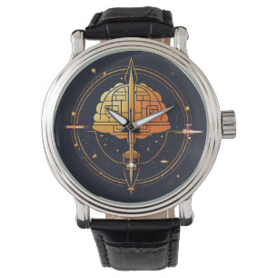 Hjärna- och dollardesign armbandsur