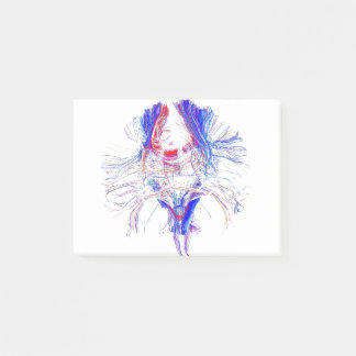 Hjärna och Tracktography Post-it Block