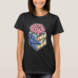 Hjärna på kubikens puzzelkub Hastighetskuber T Shirt