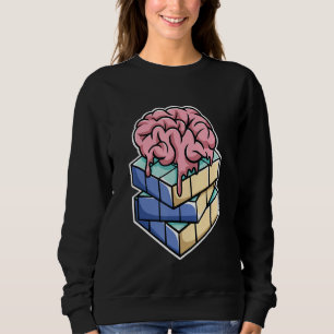 Hjärna på pusselkub Hastighetskuberande Kubistens T Shirt