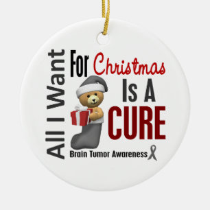 Hjärnall Tumor som jag önskar för julprydnadar Julgransprydnad Keramik