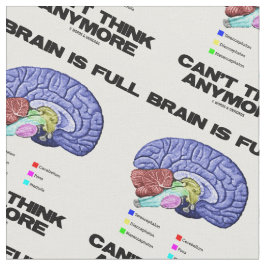 Hjärnan är full kan inte tänka Anymore Anatomical Tyg