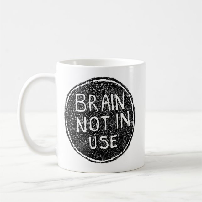 Hjärnan är inte i Använda Kaffemugg (Vänster)