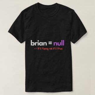 Hjärnan är lika med null-programmer t shirt