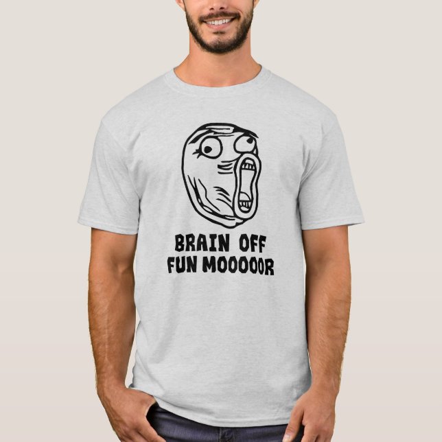 Hjärnan av. Roligare MOOOOO! T Shirt (Framsida)