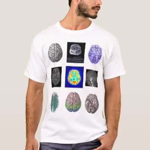 Hjärnan avbildar vit T T-shirt