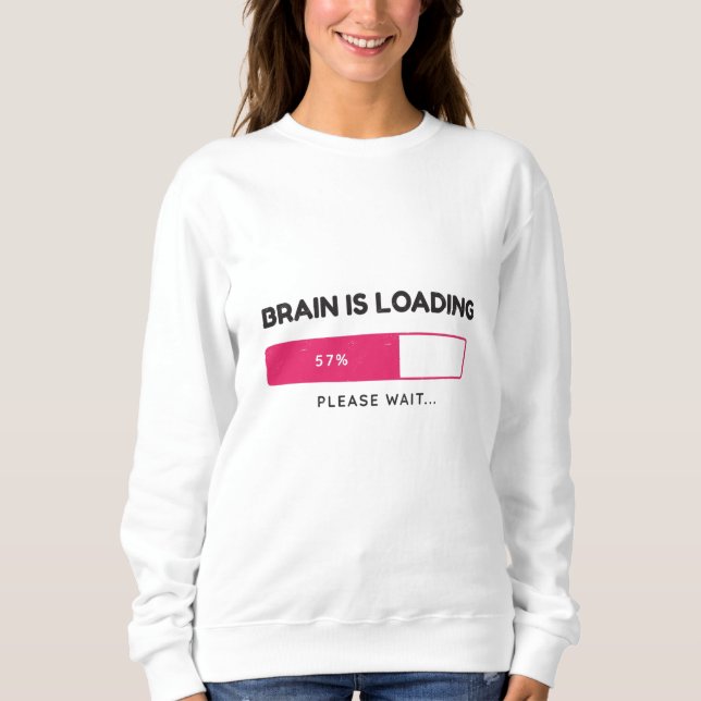 Hjärnan laddar, vänligen vänta t shirt (Framsida)